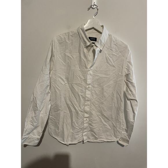 A.P.C. Cotton Broad Long Sleeve Shirt Size Large - Picture 1 of 6